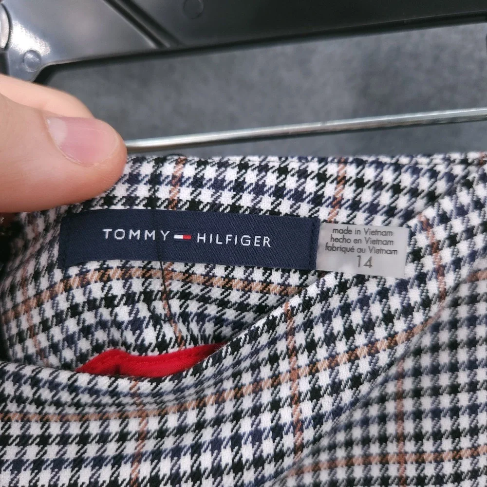 Tommy Hilfiger Plaid A Line Flare Mini Short Skirt Zip Back Womens Size 14‎ NWT